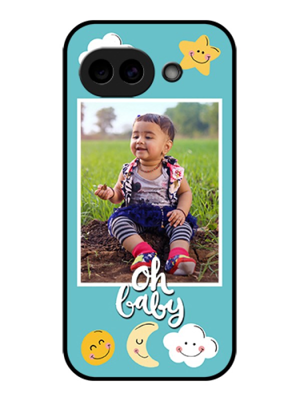 Custom Google Pixel 10A 5G Custom Glass Phone Case - Smiley Kids Stars Design