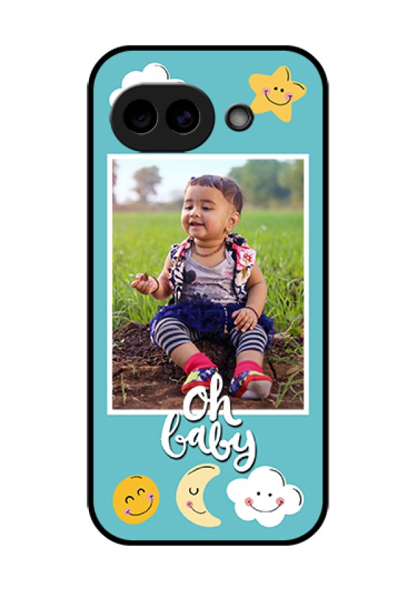 Google Pixel 10A 5G Custom Glass Phone Case - Smiley Kids Stars Design