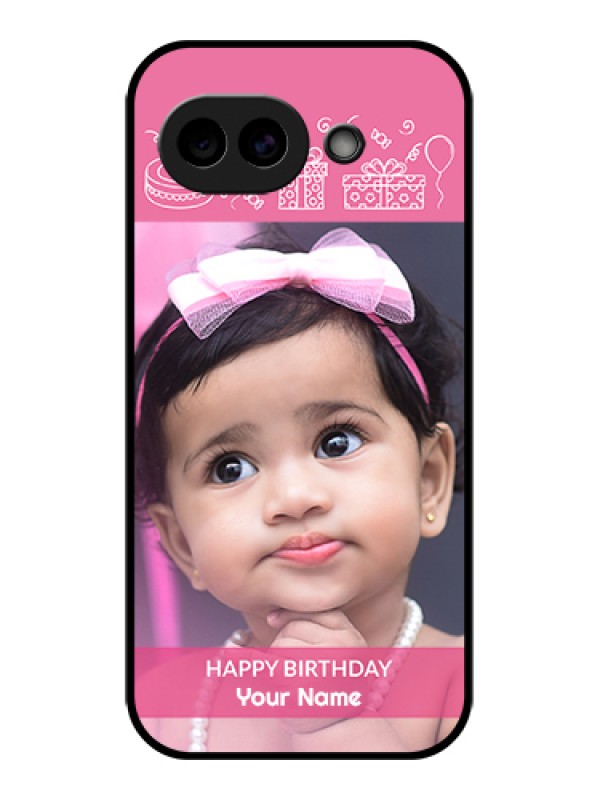 Custom Google Pixel 10A 5G Custom Glass Phone Case - With Birthday Line Art Design