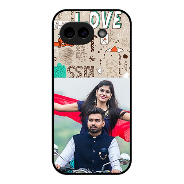 Google Pixel 10A 5G Custom Glass Phone Case - Love Doodle Pattern