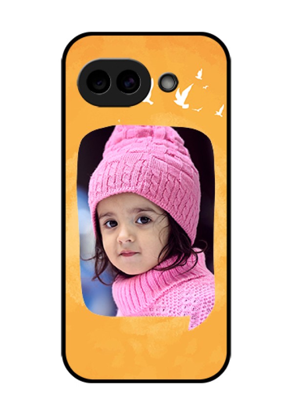 Google Pixel 10A 5G Custom Glass Phone Case - Water Color Design With Bird Icons