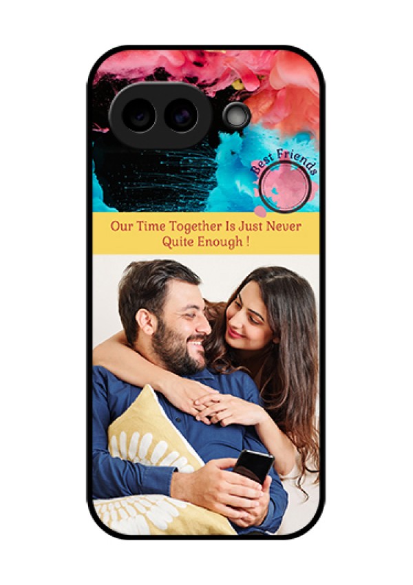 Google Pixel 10A 5G Custom Glass Phone Case - Quote With Acrylic Painting Design