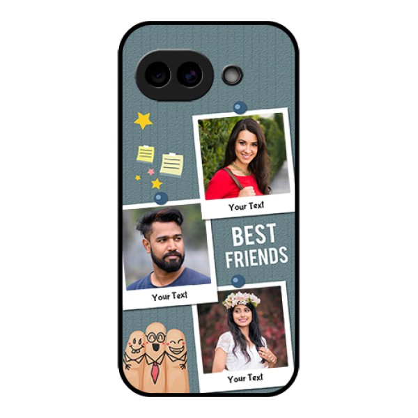 Google Pixel 10A 5G Custom Glass Phone Case - Sticky Frames And Friendship Design