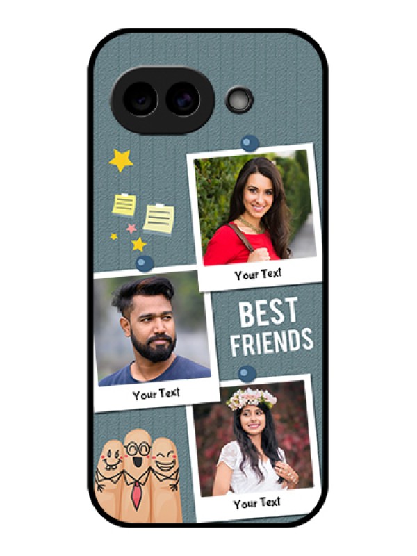 Custom Google Pixel 10A 5G Custom Glass Phone Case - Sticky Frames And Friendship Design
