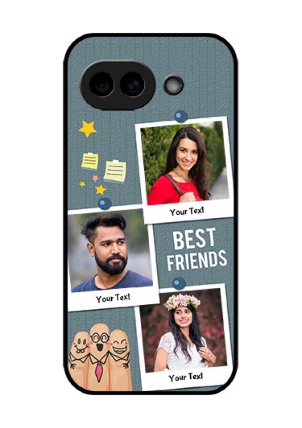 Google Pixel 10A 5G Custom Glass Phone Case - Sticky Frames And Friendship Design