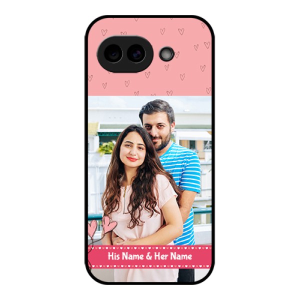 Google Pixel 10A 5G Custom Glass Phone Case - Love Design Peach Color