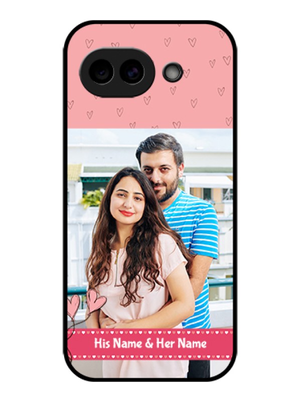 Custom Google Pixel 10A 5G Custom Glass Phone Case - Love Design Peach Color
