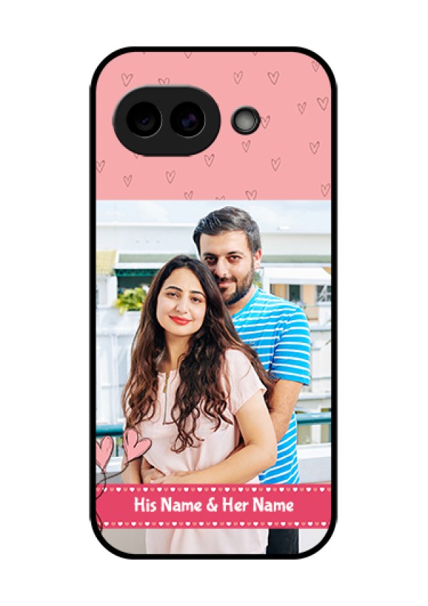 Google Pixel 10A 5G Custom Glass Phone Case - Love Design Peach Color