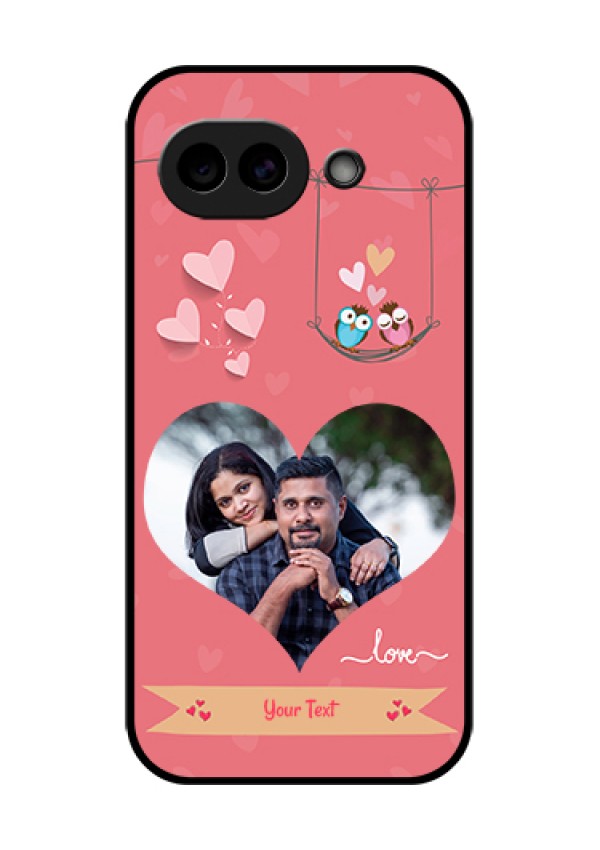 Google Pixel 10A 5G Custom Glass Phone Case - Peach Color Love Design