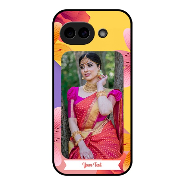 Google Pixel 10A 5G Custom Glass Phone Case - 3 Image With Vintage Floral Design