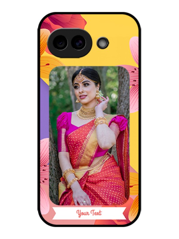 Custom Google Pixel 10A 5G Custom Glass Phone Case - 3 Image With Vintage Floral Design
