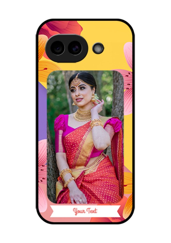 Google Pixel 10A 5G Custom Glass Phone Case - 3 Image With Vintage Floral Design
