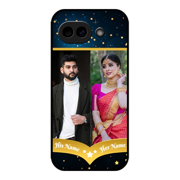 Google Pixel 10A 5G Custom Glass Phone Case - Galaxy Stars Backdrop Design