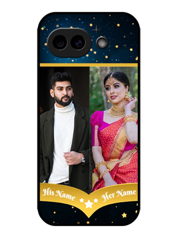 Custom Google Pixel 10A 5G Custom Glass Phone Case - Galaxy Stars Backdrop Design