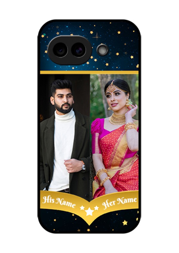 Google Pixel 10A 5G Custom Glass Phone Case - Galaxy Stars Backdrop Design