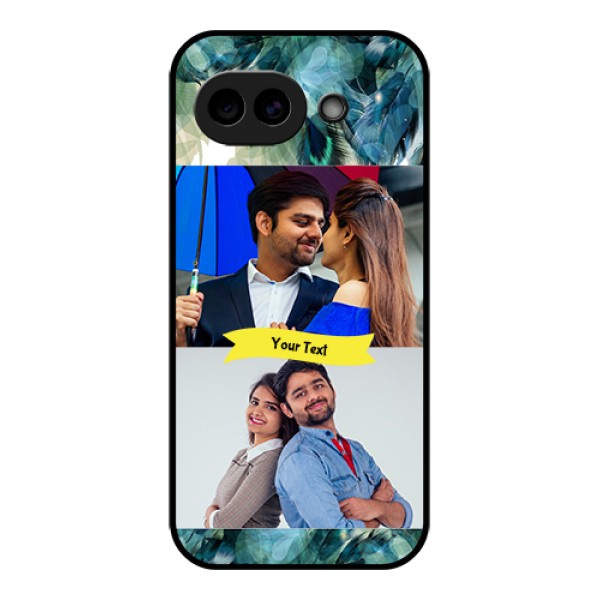 Google Pixel 10A 5G Custom Glass Phone Case - Image With Boho Peacock Feather Design