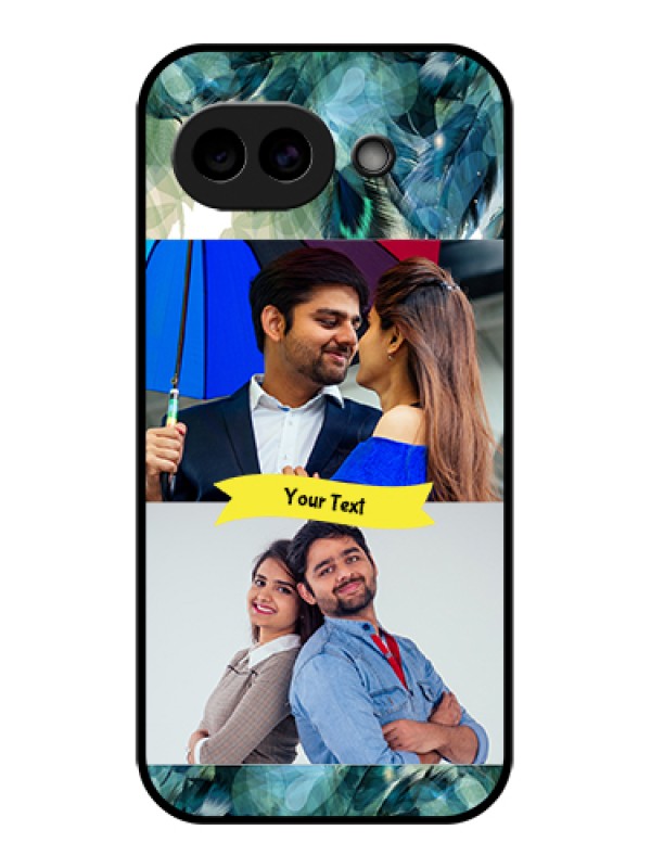 Custom Google Pixel 10A 5G Custom Glass Phone Case - Image With Boho Peacock Feather Design