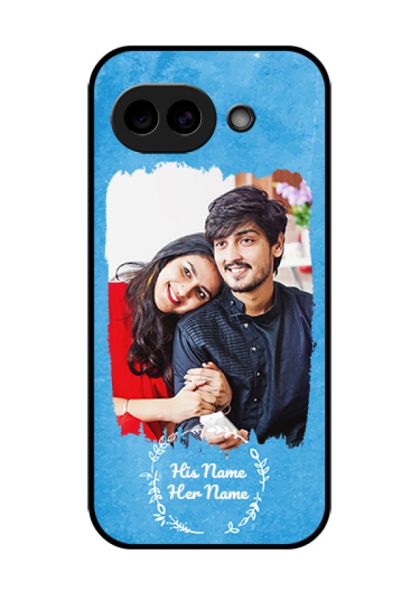 Google Pixel 10A 5G Custom Glass Phone Case - Blue Color Vintage Design