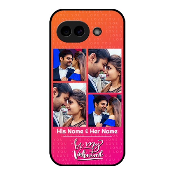 Google Pixel 10A 5G Custom Glass Phone Case - I Love You Pink Design