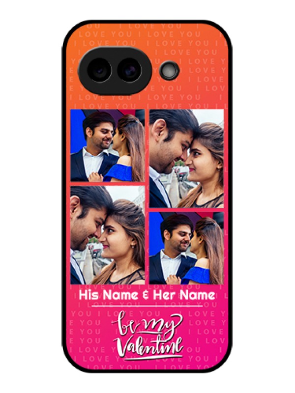 Custom Google Pixel 10A 5G Custom Glass Phone Case - I Love You Pink Design