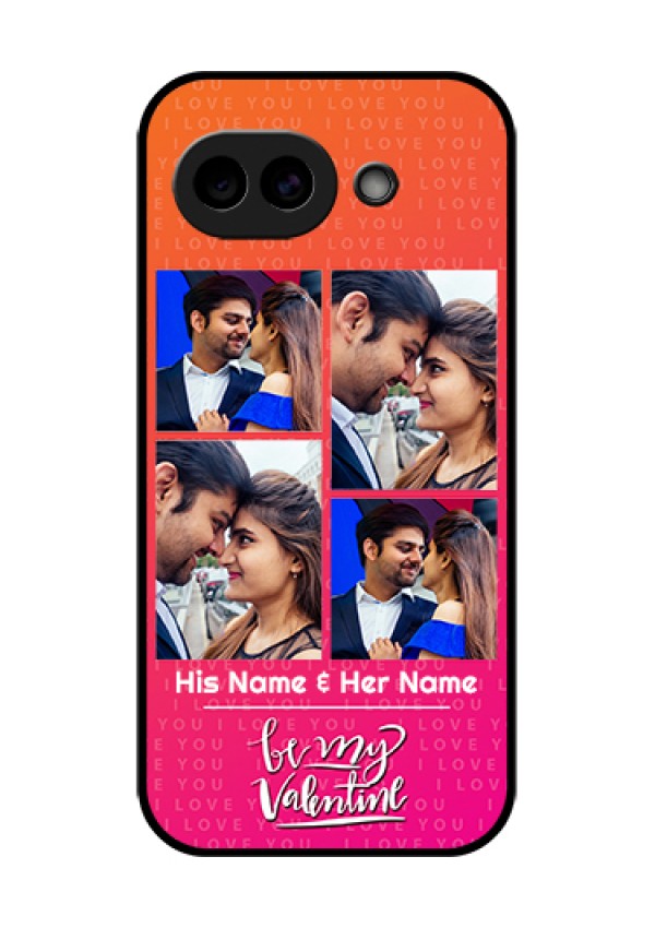 Google Pixel 10A 5G Custom Glass Phone Case - I Love You Pink Design