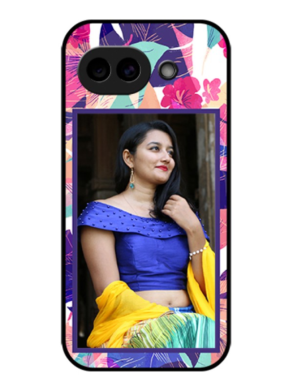 Custom Google Pixel 10A 5G Custom Glass Phone Case - Abstract Floral Design