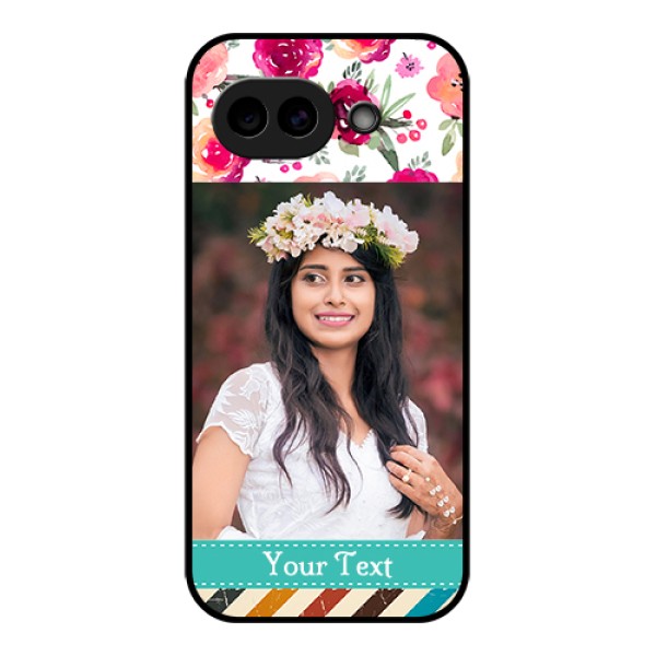 Google Pixel 10A 5G Custom Glass Phone Case - Water Colors Floral Design