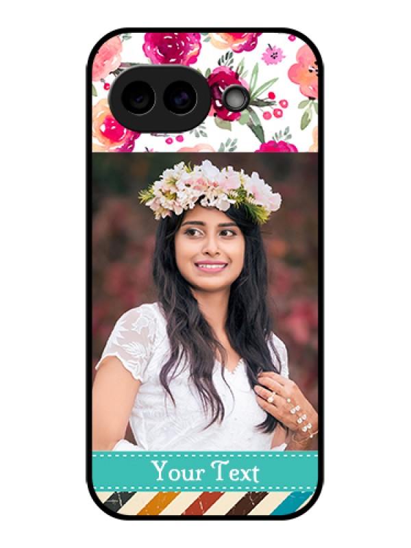 Custom Google Pixel 10A 5G Custom Glass Phone Case - Water Colors Floral Design