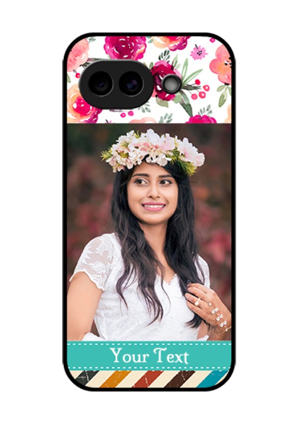 Google Pixel 10A 5G Custom Glass Phone Case - Water Colors Floral Design