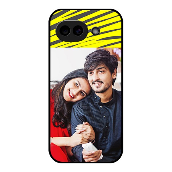 Google Pixel 10A 5G Custom Glass Phone Case - Yellow Abstract Design