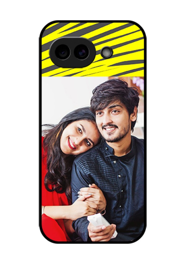 Google Pixel 10A 5G Custom Glass Phone Case - Yellow Abstract Design