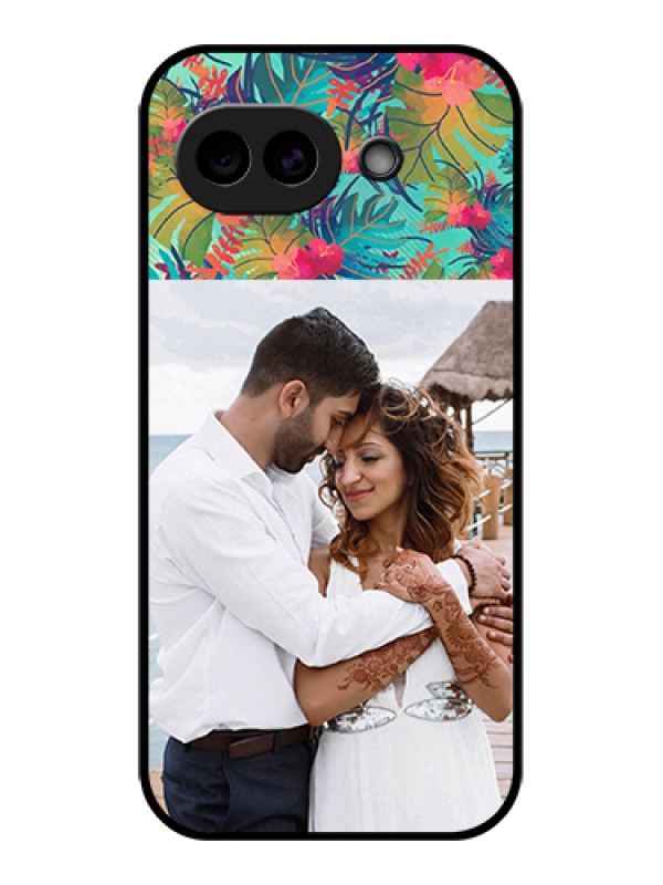 Custom Google Pixel 10A 5G Custom Glass Phone Case - Watercolor Floral Design