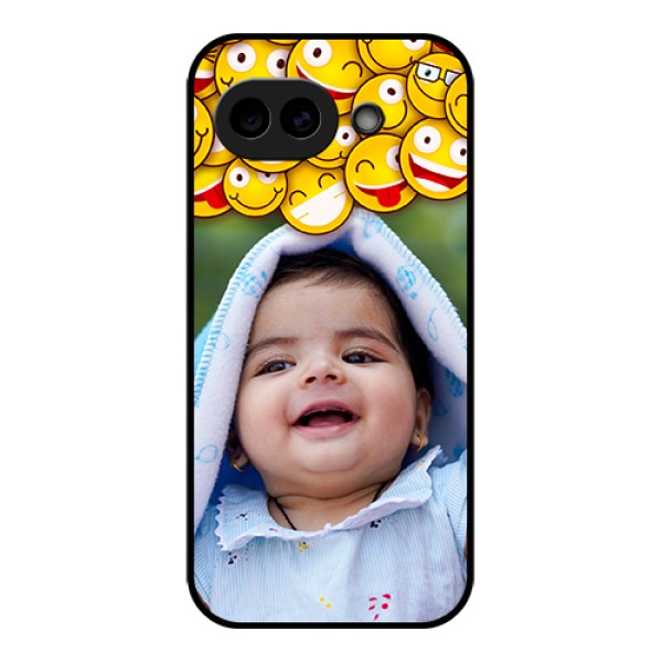 Google Pixel 10A 5G Custom Glass Phone Case - With Smiley Emoji Design