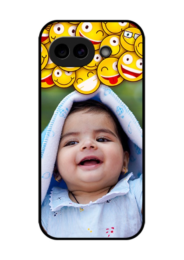 Google Pixel 10A 5G Custom Glass Phone Case - With Smiley Emoji Design