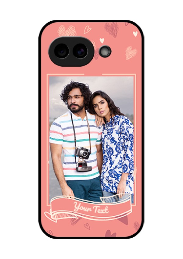 Google Pixel 10A 5G Custom Glass Phone Case - Love Doodle Art Design