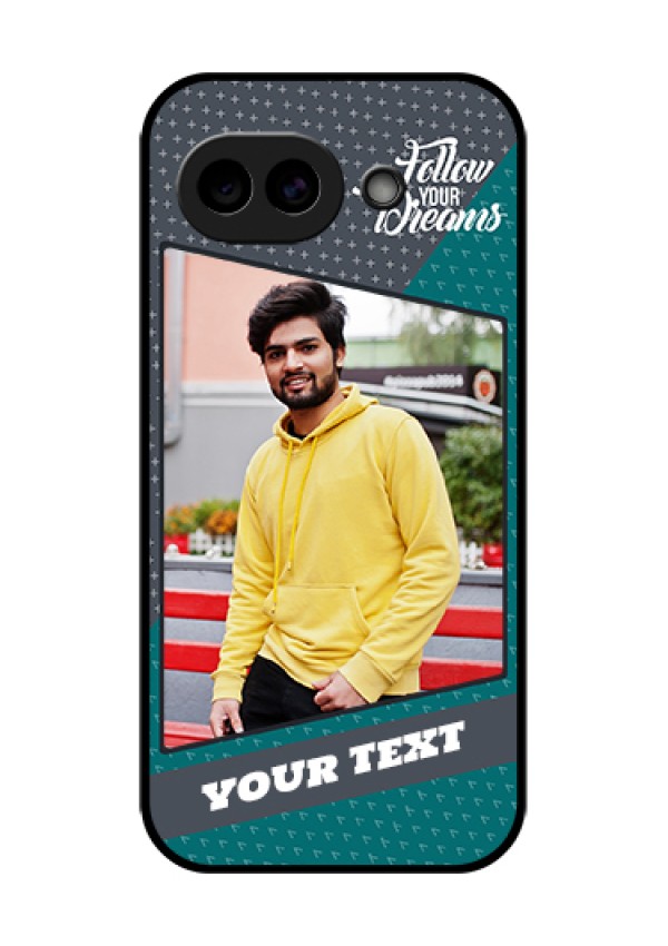 Google Pixel 10A 5G Custom Glass Phone Case - Background Pattern Design With Quote