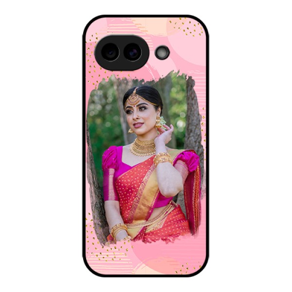 Google Pixel 10A 5G Custom Glass Phone Case - Gold Glitter Splash Design