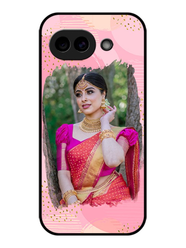 Custom Google Pixel 10A 5G Custom Glass Phone Case - Gold Glitter Splash Design