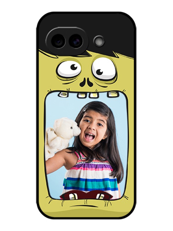 Custom Google Pixel 10A 5G Custom Glass Phone Case - Cartoon Monster Back Case Design