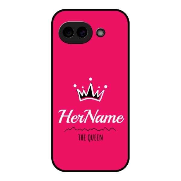 Google Pixel 10A 5G Custom Glass Phone Case - Queen With Name Design