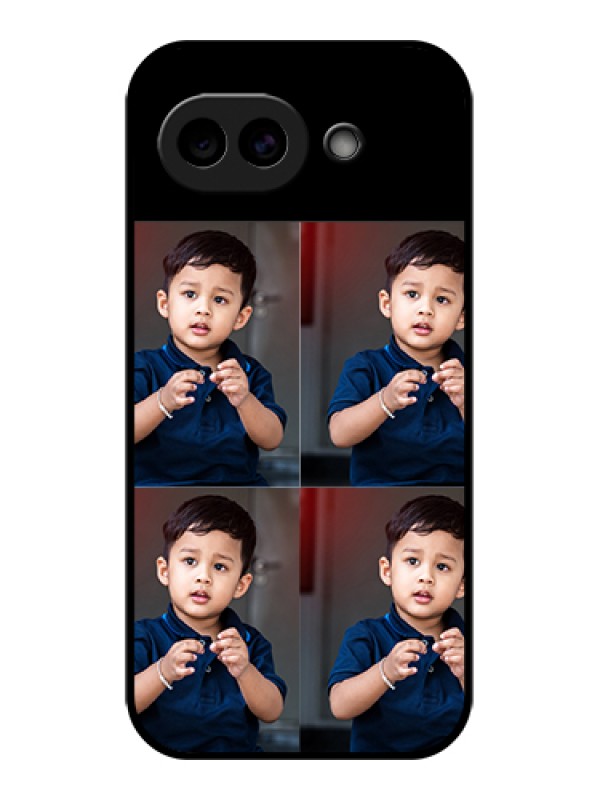 Custom Google Pixel 10A 5G Custom Glass Phone Case - 4 Image Holder Design