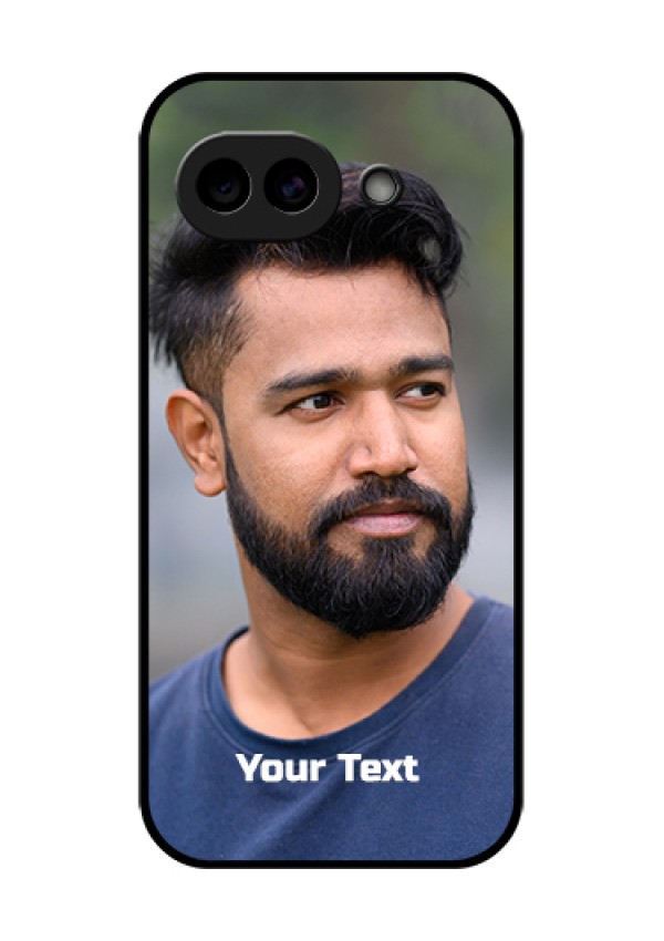 Google Pixel 10A 5G Custom Glass Phone Case - Photo With Text Design