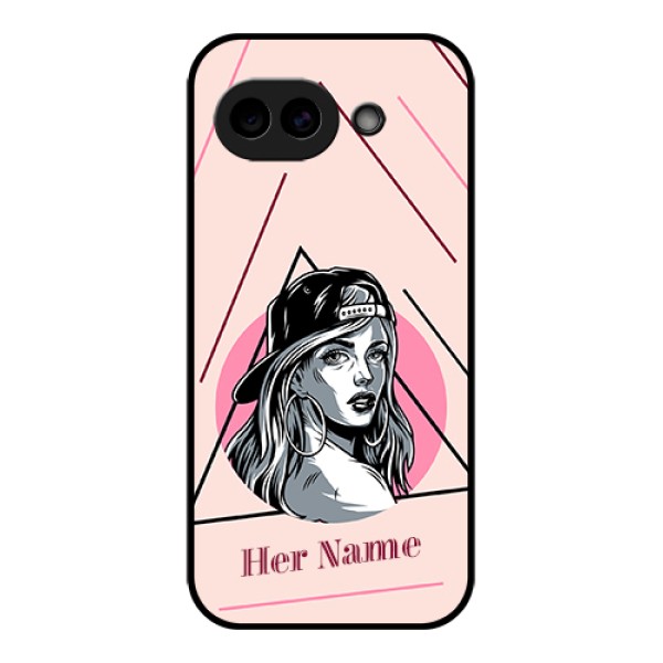 Google Pixel 10A 5G Custom Glass Phone Case - Rockstar Girl Design