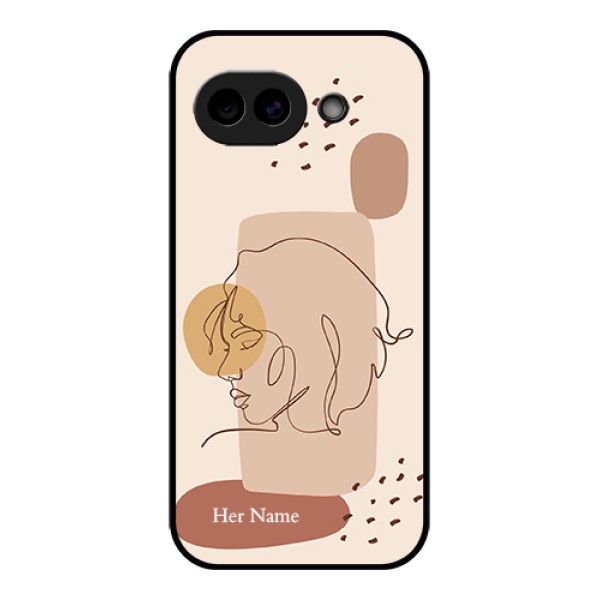 Google Pixel 10A 5G Custom Glass Phone Case - Calm Woman Line Art Design