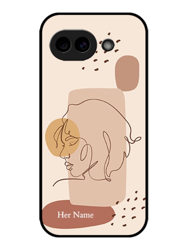 Custom Google Pixel 10A 5G Custom Glass Phone Case - Calm Woman Line Art Design