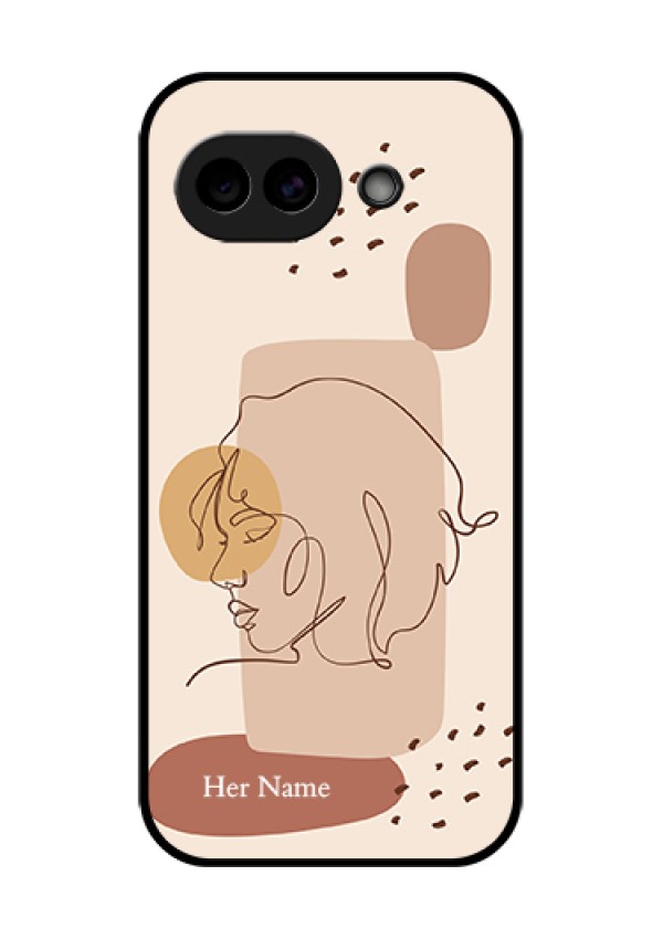 Google Pixel 10A 5G Custom Glass Phone Case - Calm Woman Line Art Design