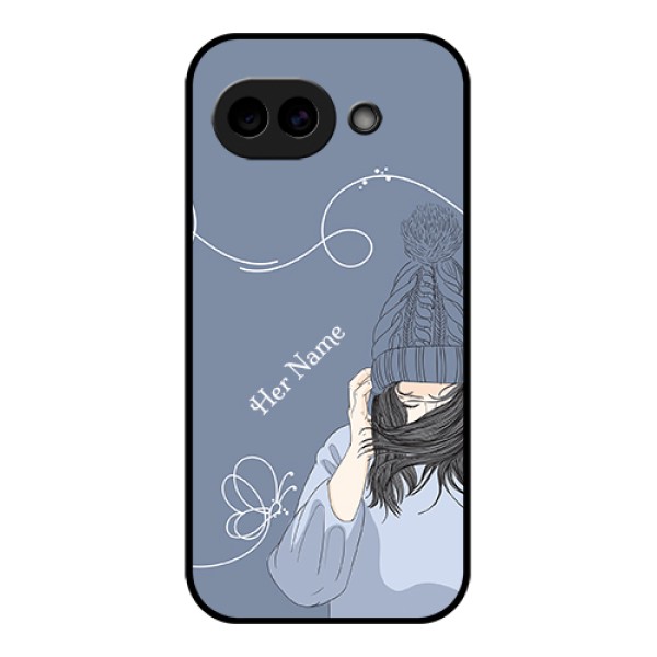 Google Pixel 10A 5G Custom Glass Phone Case - Girl In Winter Outfit Design
