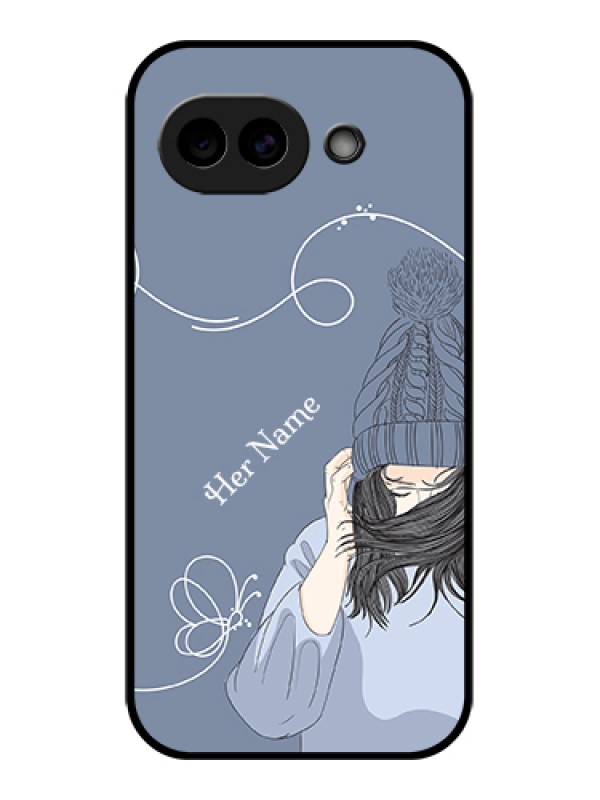 Custom Google Pixel 10A 5G Custom Glass Phone Case - Girl In Winter Outfit Design