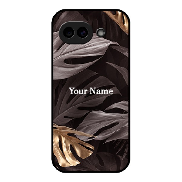 Google Pixel 10A 5G Custom Glass Phone Case - Wild Leaves Digital Paint Design