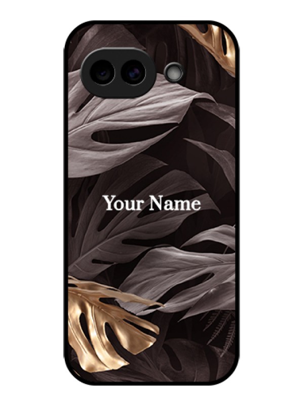 Custom Google Pixel 10A 5G Custom Glass Phone Case - Wild Leaves Digital Paint Design